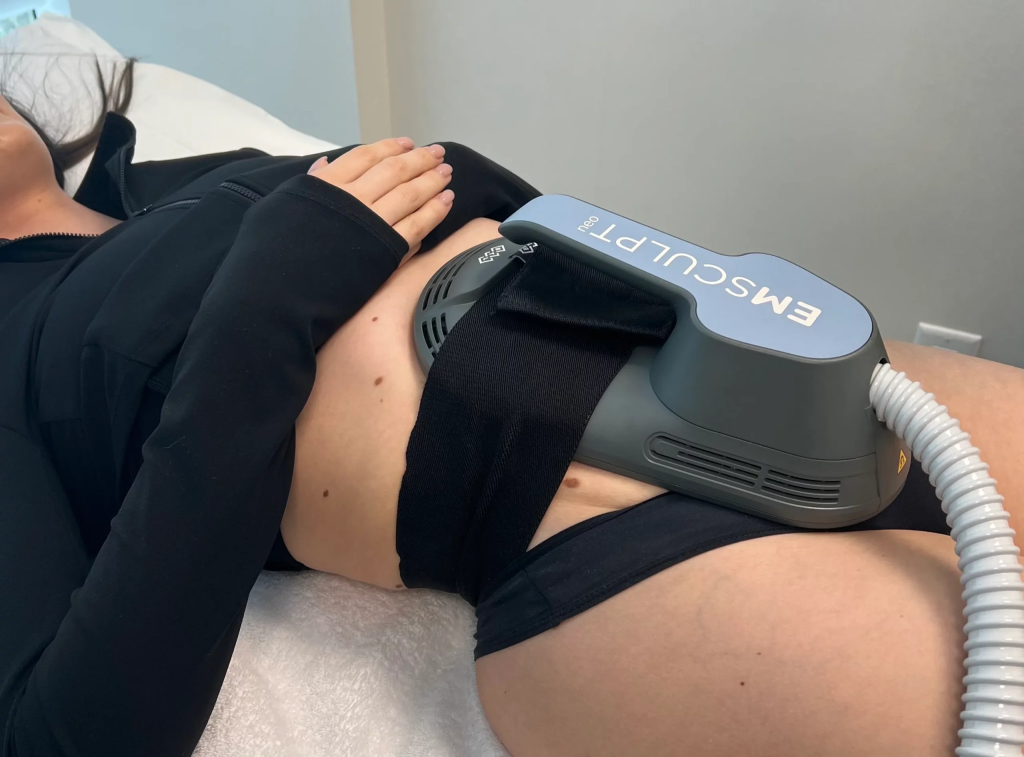 Emsculpt Neo session in progress at iCRYO One Loudoun