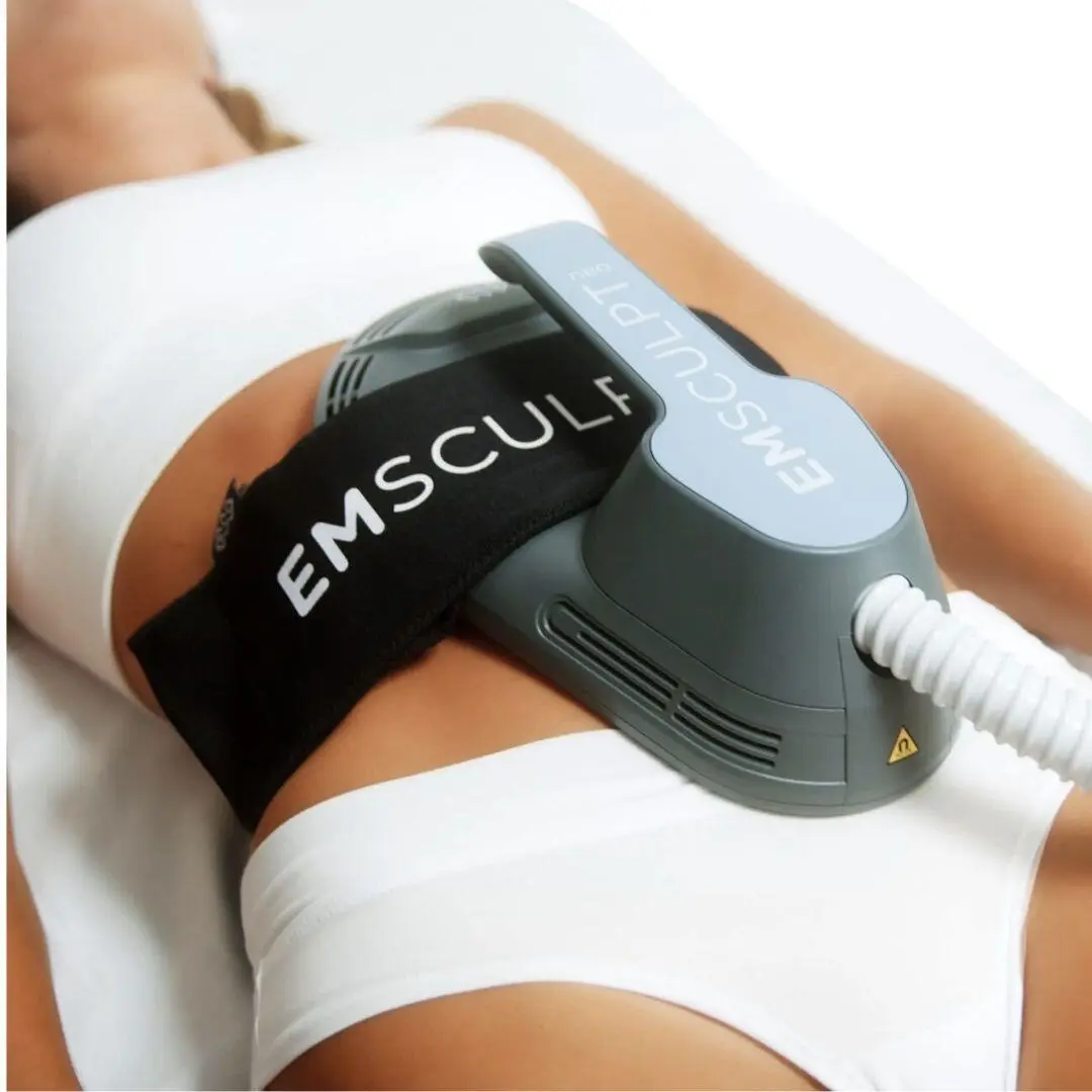 Emsculpt Neo treatment on abdomen at iCRYO One Loudoun